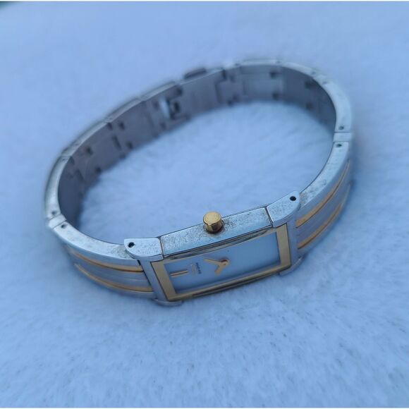 Citizen Ciena Eco-Drive Two Tone Silver & Gold Stainless Steel Quartz Watch VGUC - Picture 2 of 8